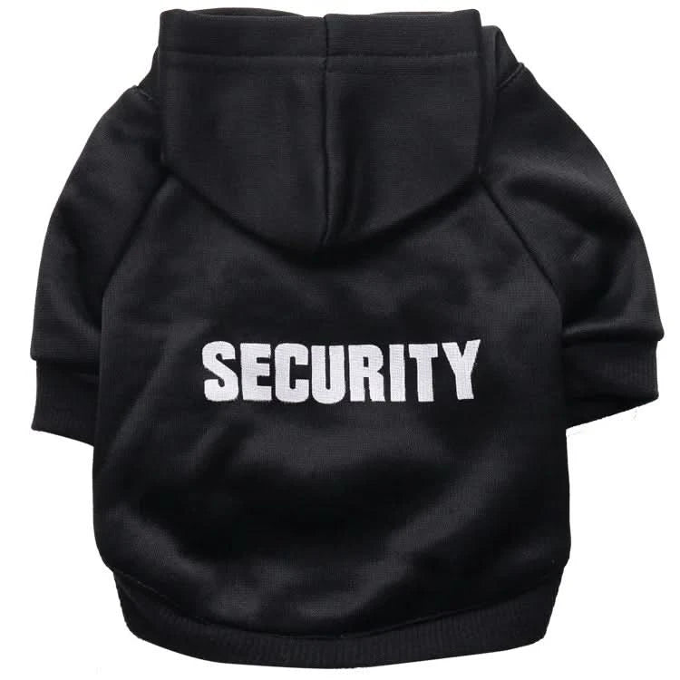 Security Dog Clothes Classic Pet Dog Hoodies Clothes For Small Dog Autumn Coat Jacket for Yorkie Chihuahua Puppy Clothing - M & M Global