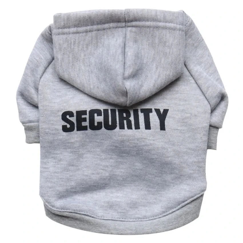 Security Dog Clothes Classic Pet Dog Hoodies Clothes For Small Dog Autumn Coat Jacket for Yorkie Chihuahua Puppy Clothing - M & M Global
