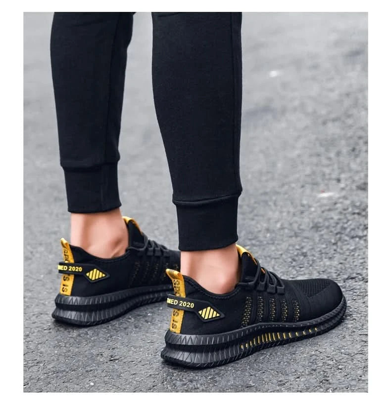 Fashion Men Sneakers Mesh Casual Shoes Lac-up Breathable Lightweight Walking Sneakers Men Shoes Size 39-48 Support Dropshipping - M & M Global