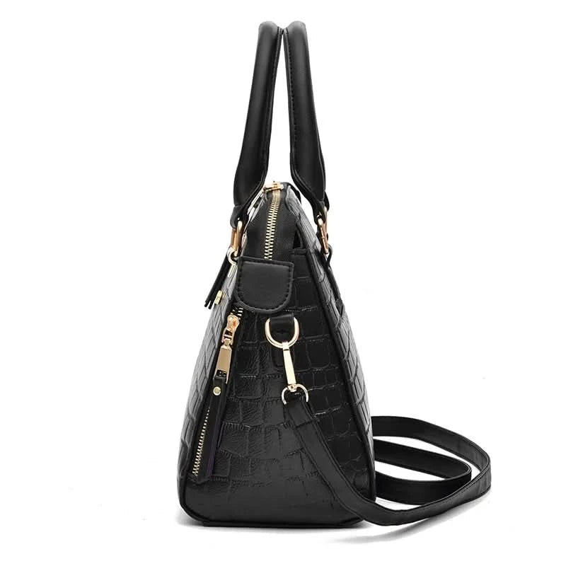 Yogodlns Luxury Crocodile Pattern Handbag Women Winter New PU Leather Tassel Shoulder Bag Brands Design Handle Bag Lady Purse - M & M Global