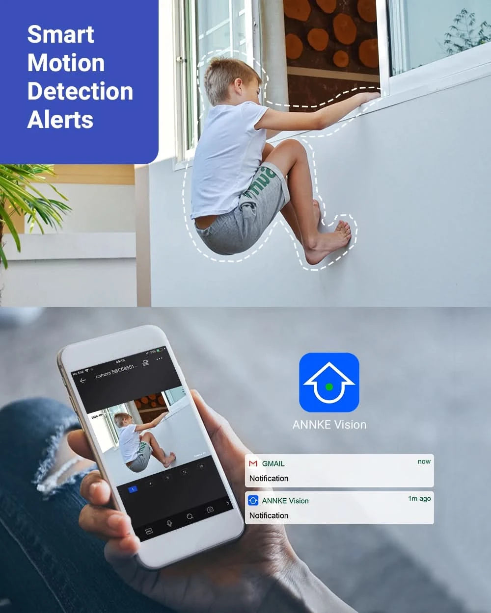 ANNKE C500 Ultra HD 5MP POE Camera IP67 Weatherproof Security Network White Dome 2.8mm EXIR Night Vision Email Alert PoE Camera