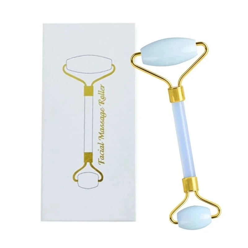 Opal Jade Massage Roller Gouache Scraper Set Natural Gouache Stone Face Lifting Tool Massager For Facial Gua Sha Anti Wrinkle - M & M Global