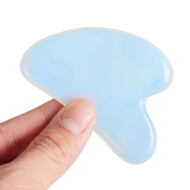 Opal Jade Massage Roller Gouache Scraper Set Natural Gouache Stone Face Lifting Tool Massager For Facial Gua Sha Anti Wrinkle - M & M Global