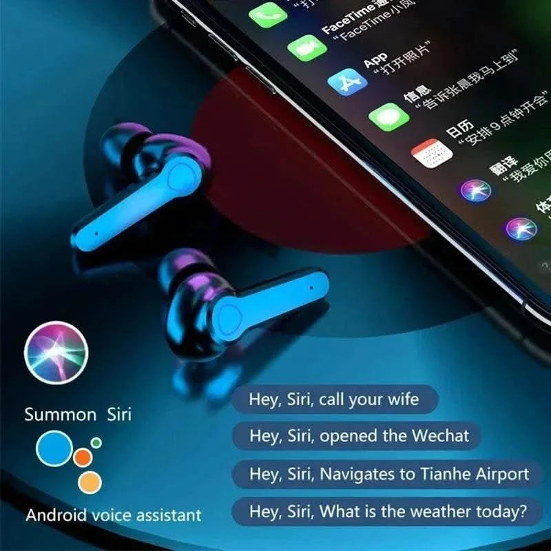#M19 Bluetooth Headset Wireless Tws Gaming Support Noise-cancelling Touch In-ear Mini Emergency Power Bank Headset - M & M Global