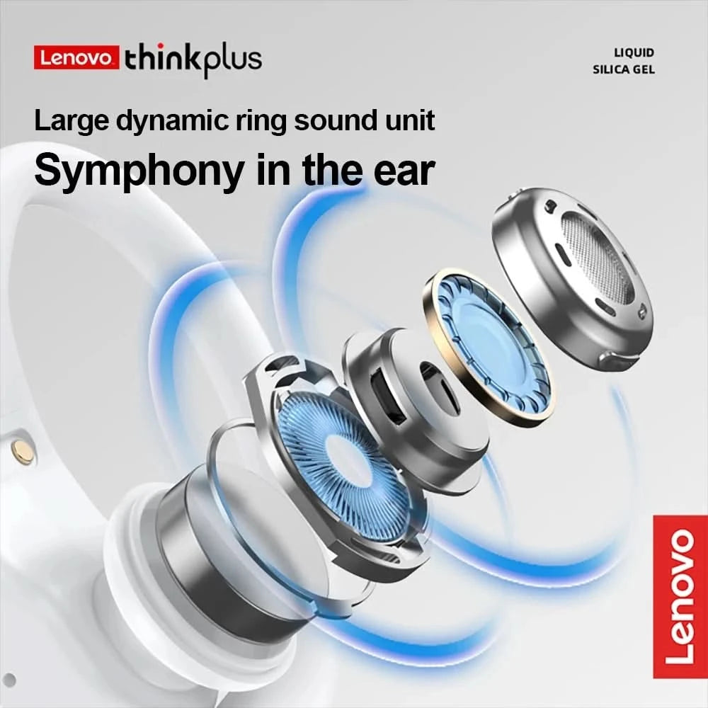 Lenovo LP75 Sports Wireless Earphones with Mics,Button Control, LED Power Display,Hifi Stereo Sound Bluetooth 5.3 TWS Headphones - M & M Global