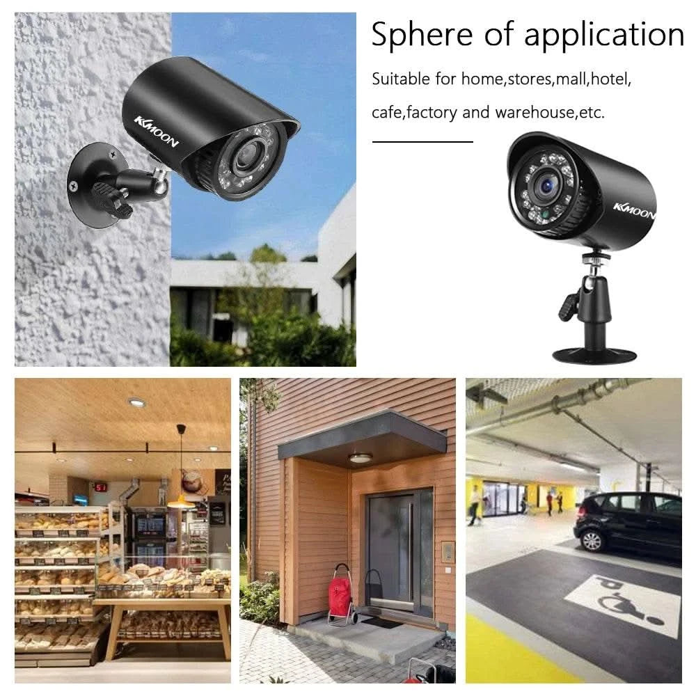 4pcs Full High Definition 1080P 2MP Security Analog Cameras Weatherproof CCTV Surveillance Camera Night Vision Motion Detection - M & M Global