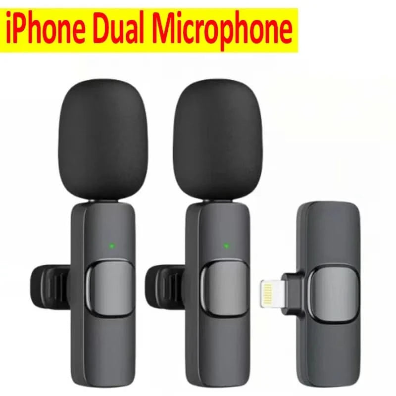 Microphone Wireless Lavalier Microphone for Live Streaming/YouTube/TikTok/Facebook Live Noise Reduction Mic For iPhone/Android - M & M Global