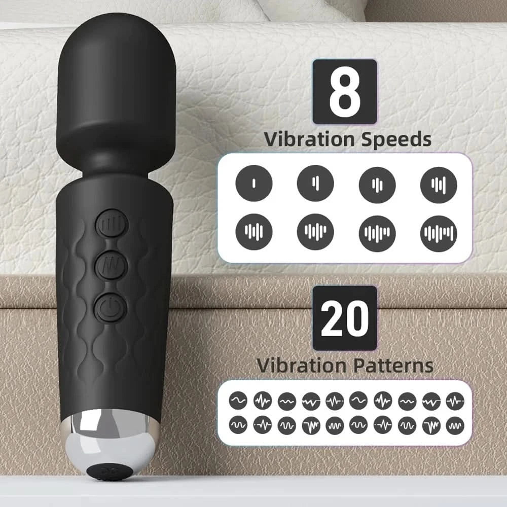 Portable Electric Massage Stick with 8 Adjustable 20 Modes, Suitable for The Back/Neck/Legs/Waist, Relieving Fatigue - M & M Global