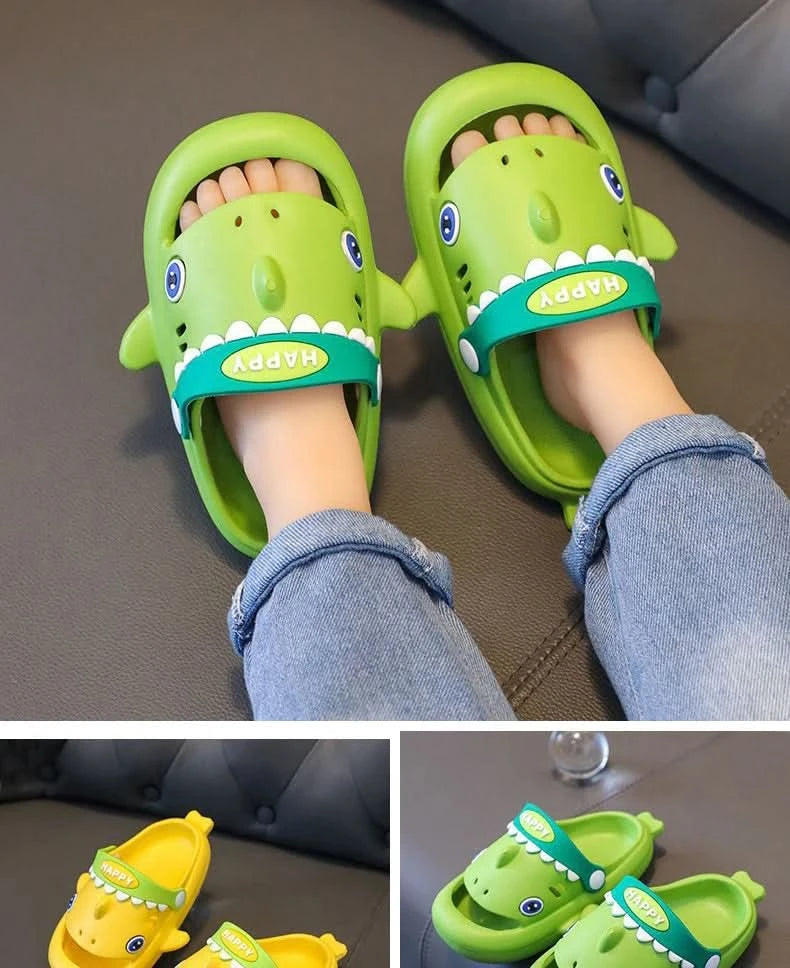 Megalodon Shark Slippers Summer EVA Waterproof Anti-slip Garden Shoes Boys And Girls Outdoor Casual Beach Sandals For Kids - M & M Global