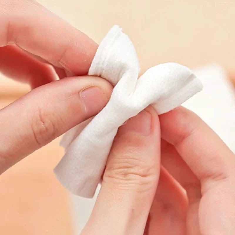 222pcs Double-sided White Rectangle Facial Cotton Pads for Make Up Comfortable Skin Cosmetic Makeup Tools - M & M Global