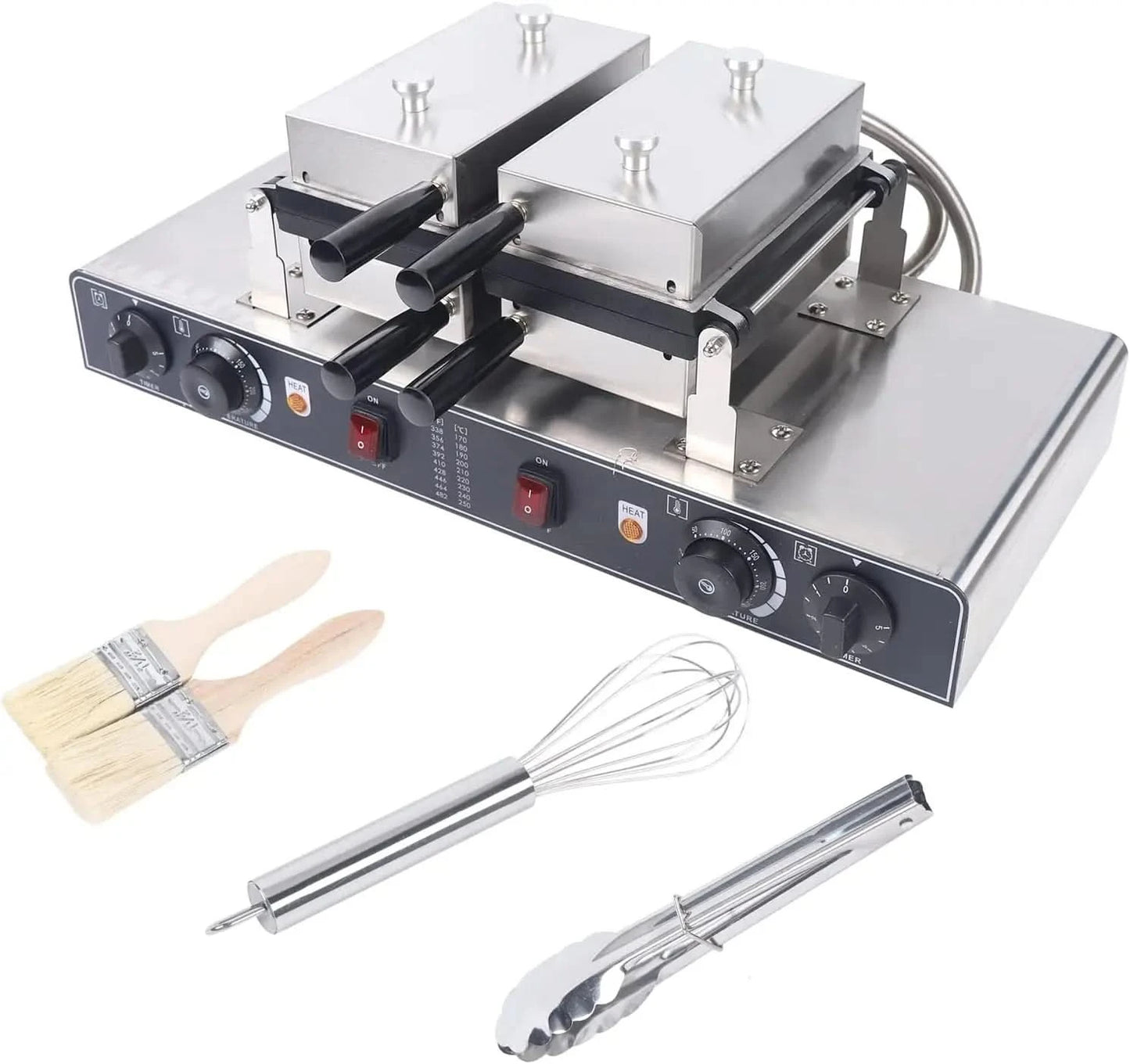 Walnut Waffle Maker Machine 1500W 20PCS Walnut Crisp Maker Electric Walnut Sweet Cake Machine Stainless Steel Pancake Snack Make - M & M Global