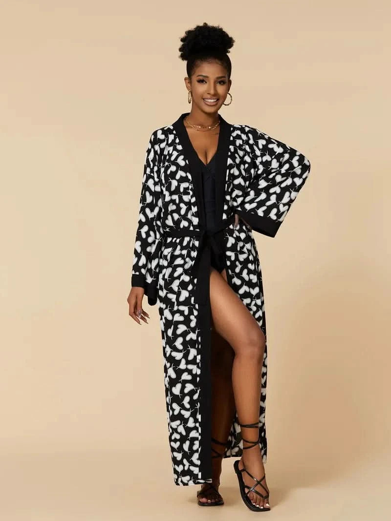 Para Praia Kimono Beach Robe 9 Colors Bikini Cover Ups Beachwear Femme Long Dress Sarong Women Loose Cardigan Swimsuit Covers - M & M Global