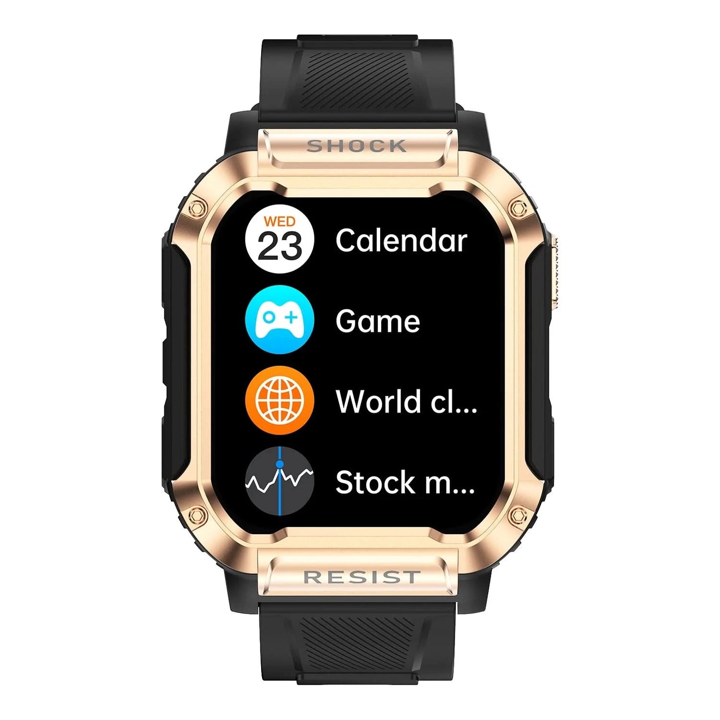 Smartwatch with full touch screen, sports watch can answer and make calls, with message reminders, customizable dial wallpaper a