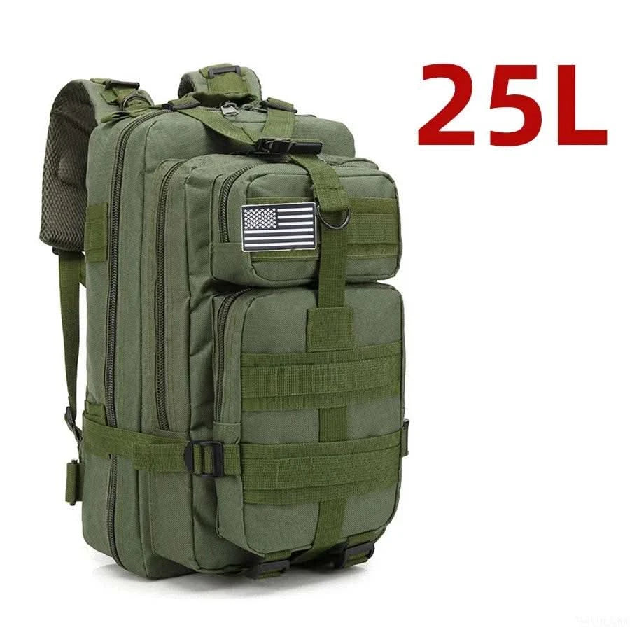 25L/50L Sturdy Nylon Waterproof Tactical Sports Trekking Fishing Hunting Camping Hiking Bag Backpack Outdoor Rucksacks - M & M Global