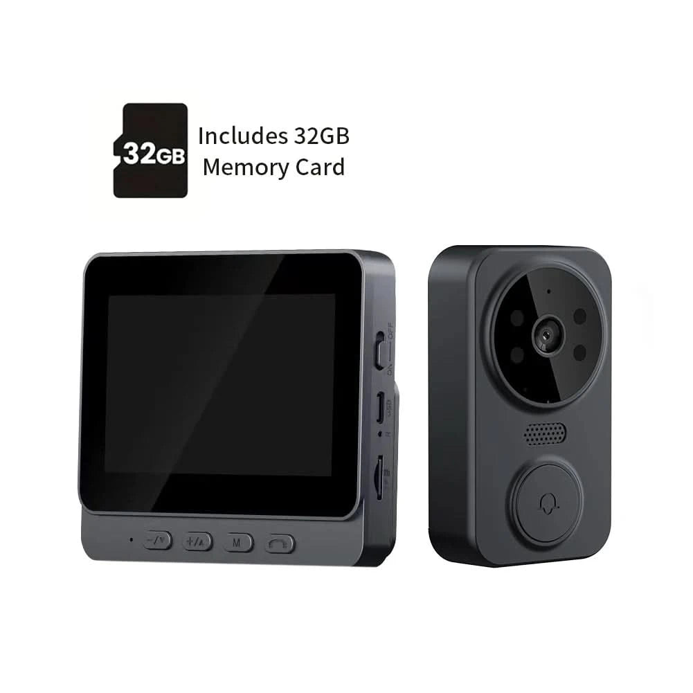 Wireless wireless smart video doorbell,Wireless intercom,Real-time notification,Two-way HD camera,Night vision monitor HD camera