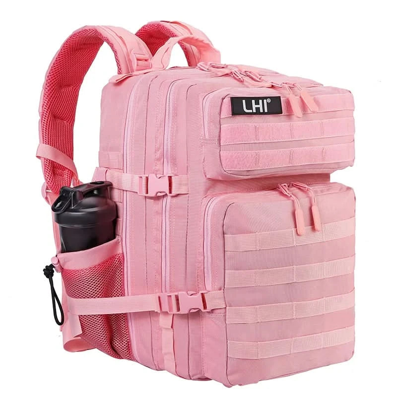 LHI 45L Tactical Backpack Waterproof Tie-Dye Sports Travel Daily Gym Rucksacks Weekend Overnight Daypack With Bottle holder - M & M Global
