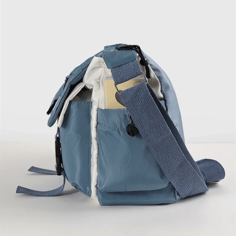 Preppy Casual Nylon Crossbody Bag For Men Women Teen Messenger Bag, Student Commuter Single Shoulder Bag For Travel Daily Use - M & M Global