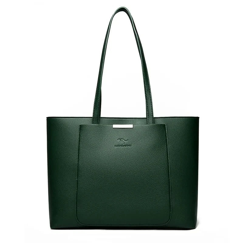 Solid Color Luxury Handbag Women Bags Designer HIgh Quality Leather Shoulder Bags for Women 2024 High Capacity Shopping Tote Bag - M & M Global
