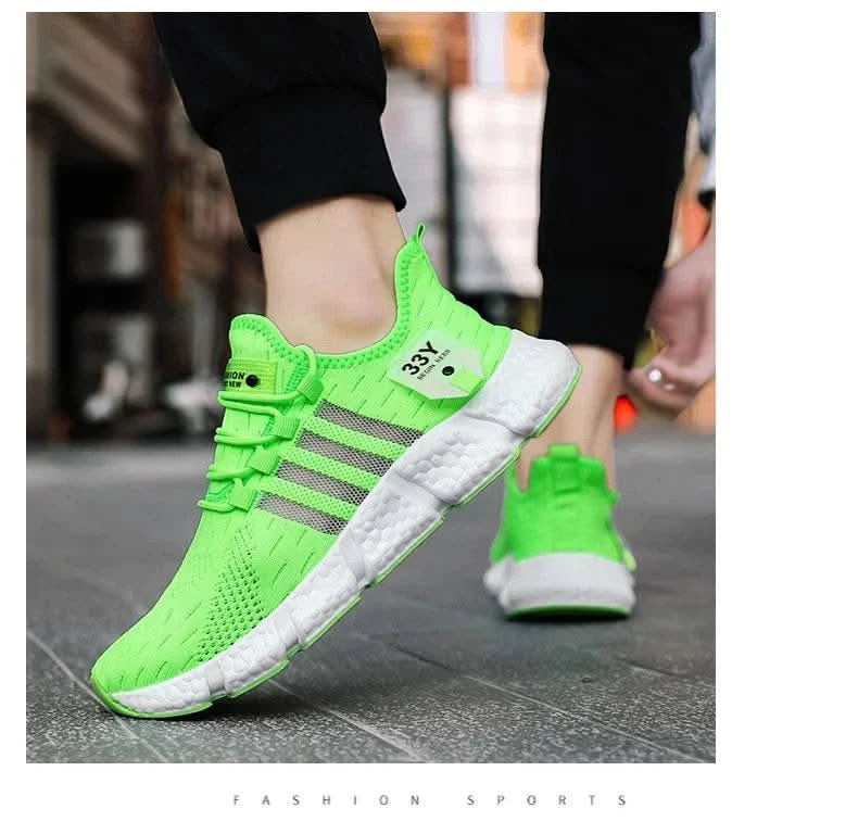 Breathable Mesh Men Shoes Trendy Lightweight Walking Flats Plus Size Male Tennis Sneakers Outdoor Running Fitness Shoes 2024 - M & M Global
