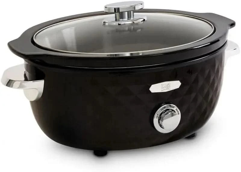 Slow Cooker 5.5 Litre Slow Cooker, Black, 142110 - M & M Global