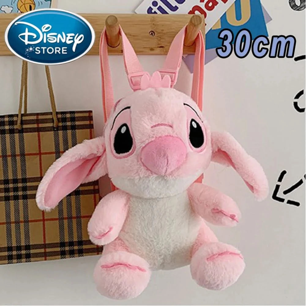 New Disney Plush Backpack Ins Japanese Blue Stitch Funny Cartoon Large-Capacity Student Backpack Kindergarten Bag Child Gift - M & M Global
