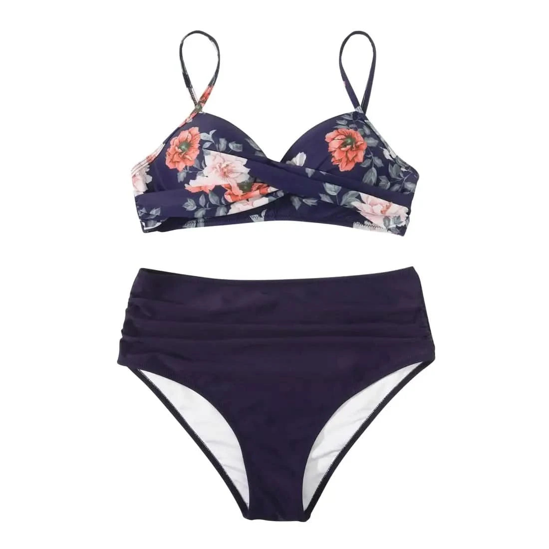 Vintage High Waist Bikinis 2025 Women Push Up Swimwear Printed Swimsuit Female Beachwear Summer Bathers Bathing Suit Swimming - M & M Global