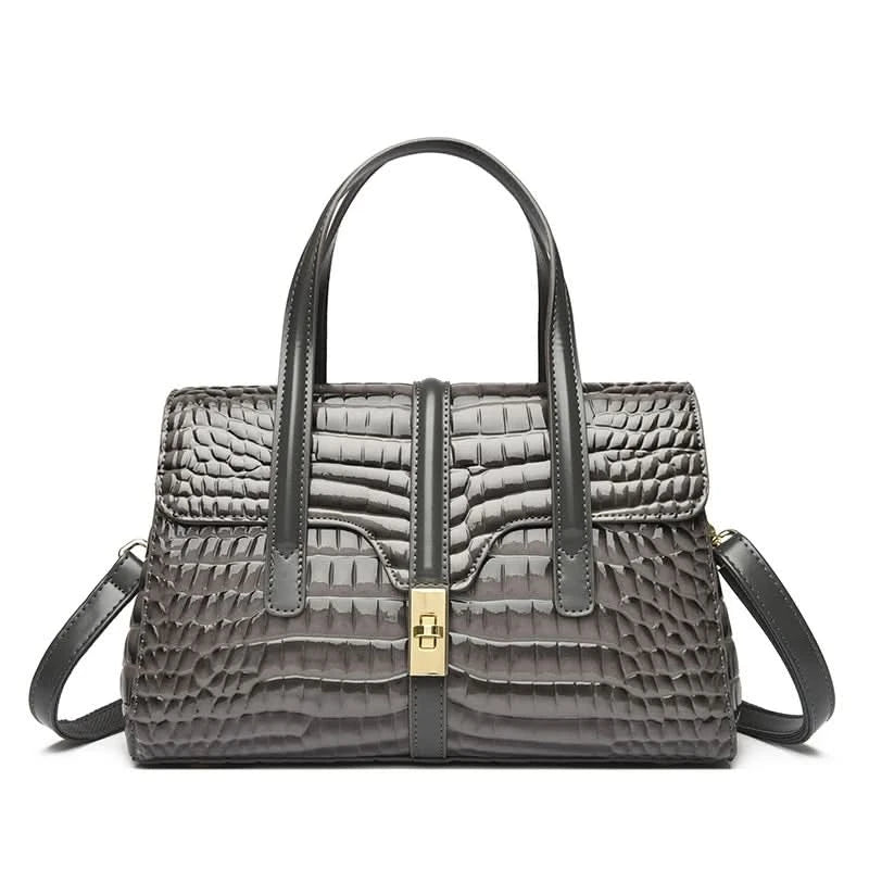 Luxury Shoulder Tote Bag Alligator Patent Leather Hand Bags for Women 2025 Designer Daily commuting Handbags HIgh Quality Sac - M & M Global