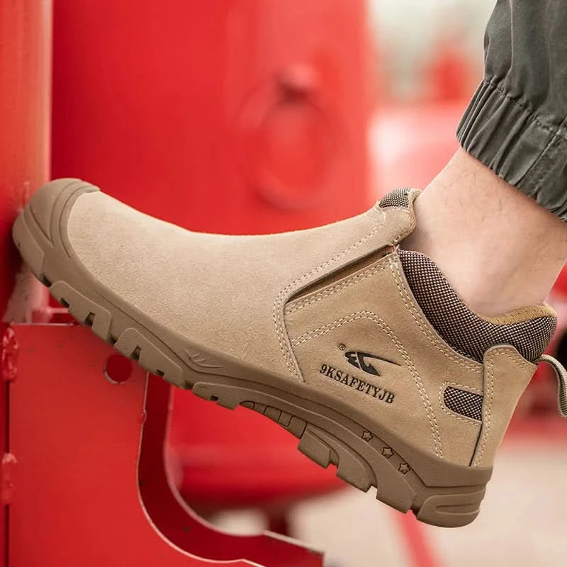 Composite Toe Safety Shoes Metatarsal Protection Anti-Puncture Work Boots Slip-Resistant Sole Anti-Hot Welders Protective Shoes