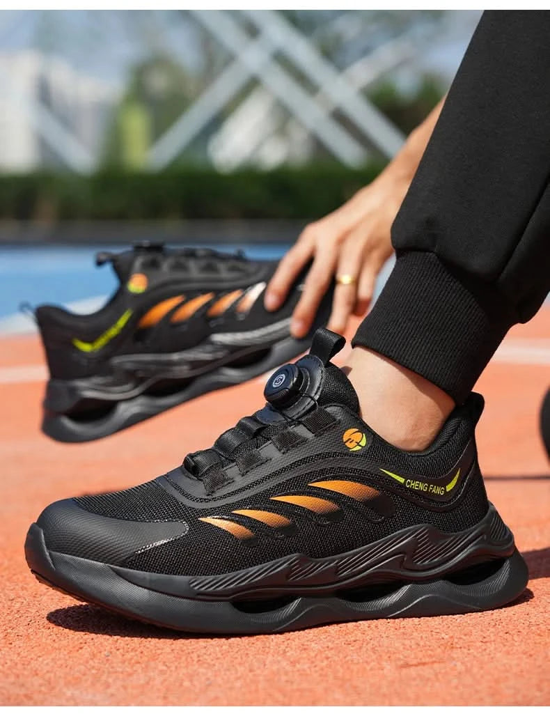 Soft sole lace-free anti-smash and anti-puncture safety shoes