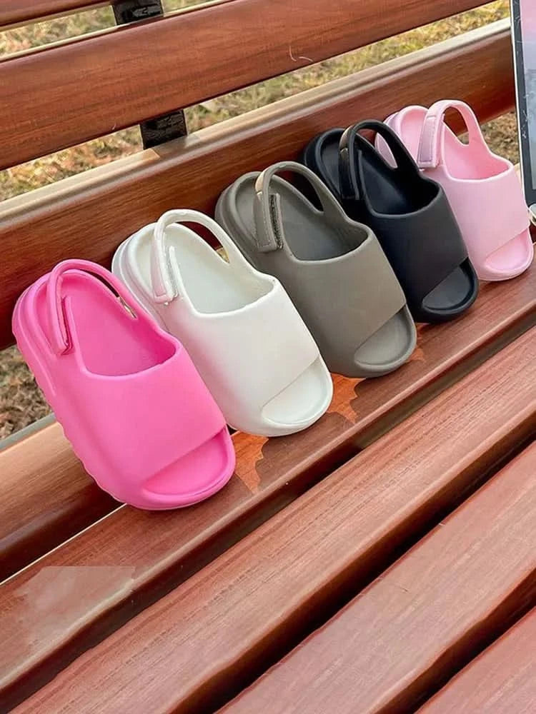 Fashionable and minimalist children's sandals with EVA soft sole suitable for boys and girls beach shoes and river tracing shoes - M & M Global