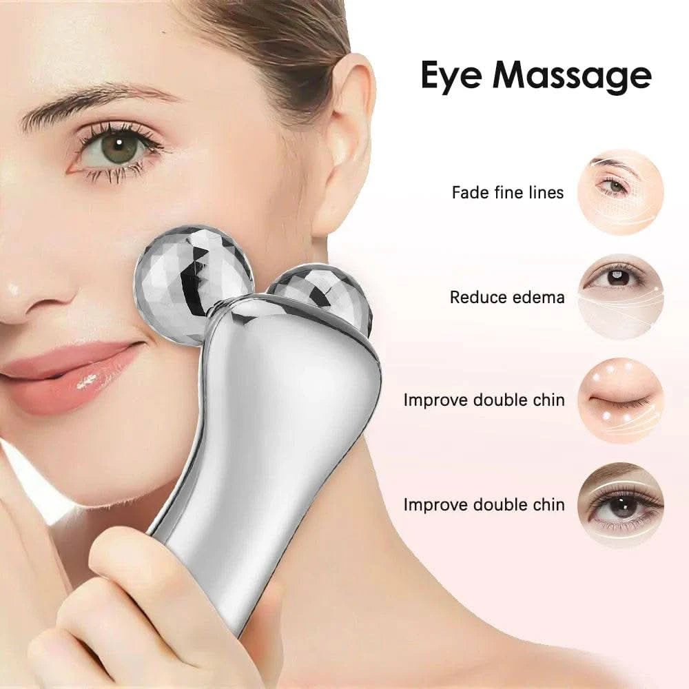 2023 EMS Pulse Neck Face Massager Roller 4D Facial Lifting Machine Anti Aging Wrinkle Removal Dark Circles Eye Care Beauty Tool - M & M Global