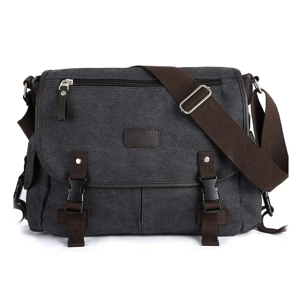 Classic Men Shoulder Bag Men's New Canvas Messenger Bag Outdoor Leisure Travel Multi Pockets Satchel Handbags Men's Designer Bag - M & M Global
