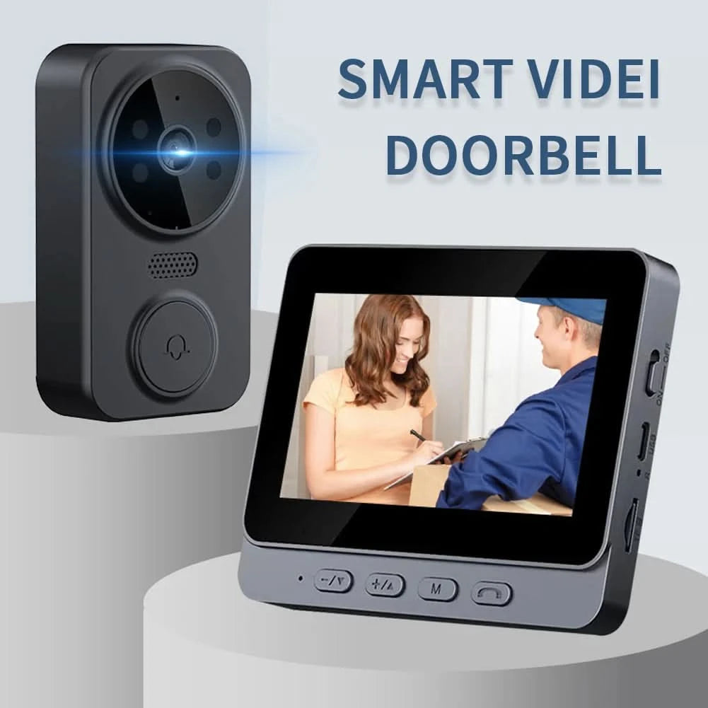 Wireless wireless smart video doorbell,Wireless intercom,Real-time notification,Two-way HD camera,Night vision monitor HD camera