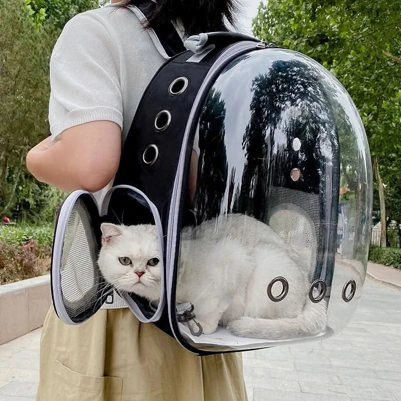 Pet Cat Carrying Bag Space Pet Backpacks Breathable Portable Transparent Backpack Puppy Dog Transport Carrier Space Capsule Bags - M & M Global