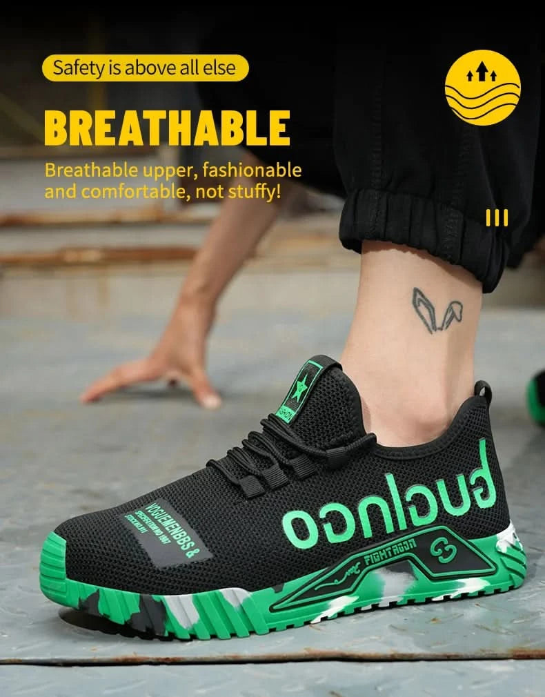 Soft-soled comfortable anti-smash and anti-puncture safety shoes