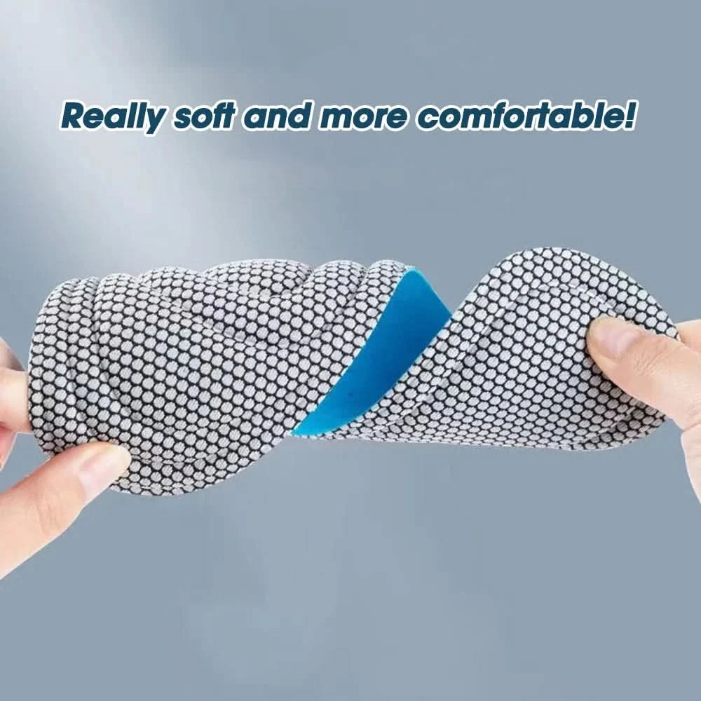 NEW 4Pcs Memory Foam Orthopedic Insoles for Shoes Antibacterial Deodorization Sweat Absorption Insert Sport Shoes Running Pads - M & M Global