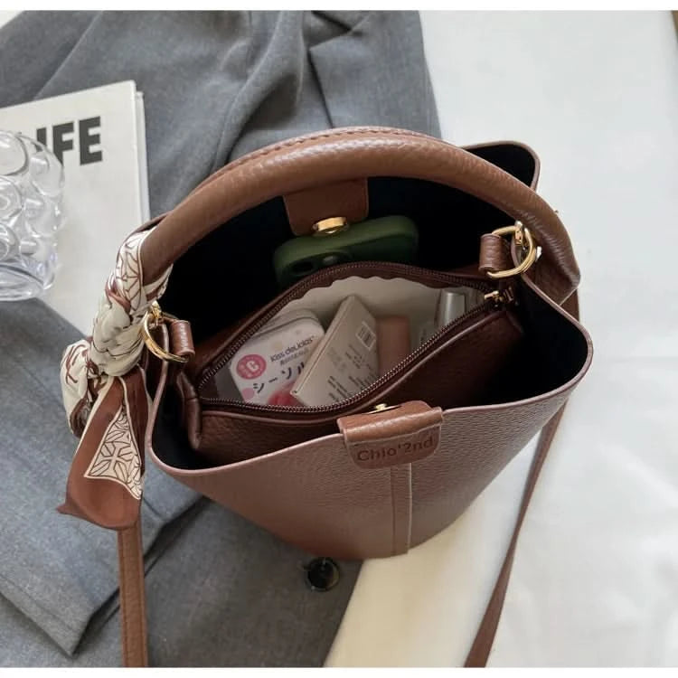 Senior Sense Retro Color Small Bag Women's New Crossbody Bag Super Fire Bucket Bag - M & M Global