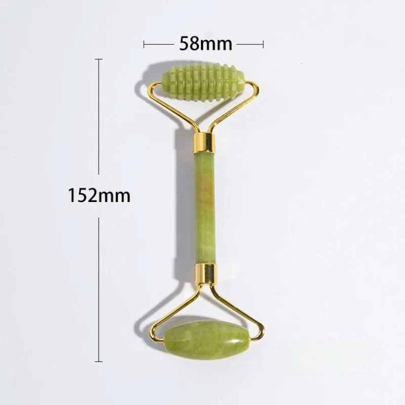 Jade Massagers For Face Body Gua Sha Scraper Beauty Facial Roller Set Natural Gouache Stone Massage Slimming Skin Care Lift box - M & M Global