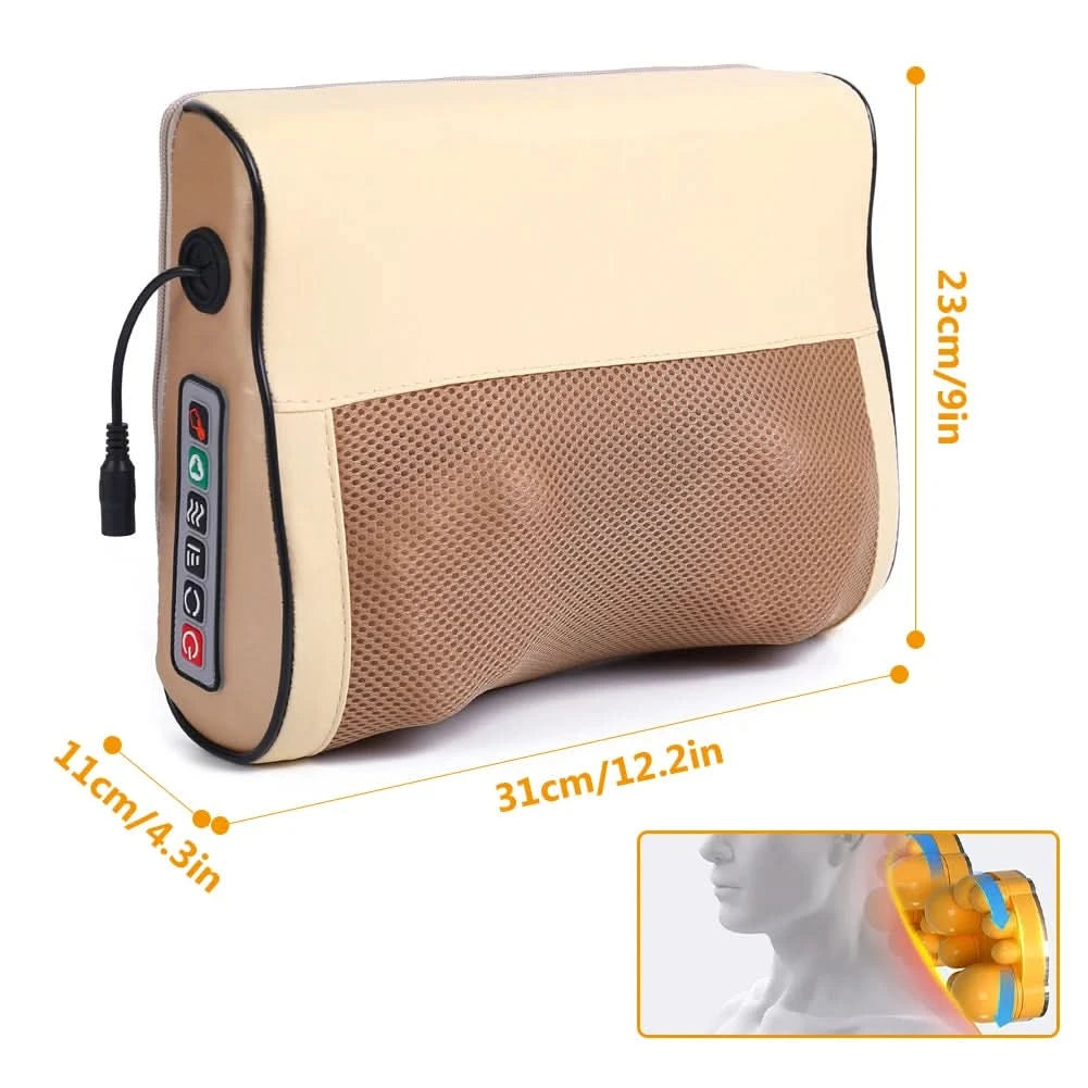 Electric Neck Massager Pillow Multifunctional Neck Relaxation Pillow Device Neck Health Massager Relaxation Pillow Massager - M & M Global