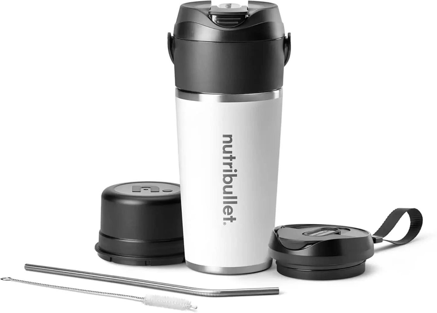 Flip Portable Blender with Insulated Cup, Cordless, Brushed Stainless, NBPB50350SS - M & M Global