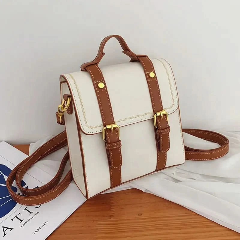 Vintage women messenger bags pu leather female shoulder bag small ladies Totes 2024 new Multifunction schoolbag bagpack handbag - M & M Global