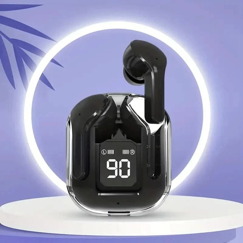 Original T2 Wireless Bluetooth Earphone Transparent HIFI Headphones LED Power Digital Display Stereo Sound Earphones for Xiaomi - M & M Global