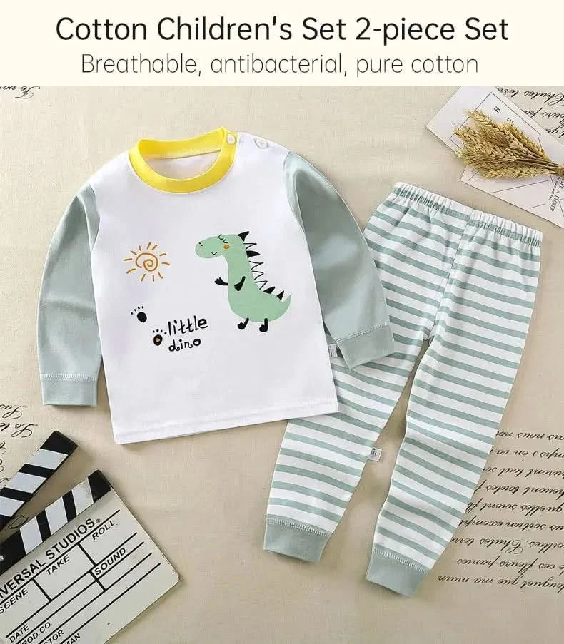 Children Kids Clothes Sets Boys Girls Suit Pajamas Clothinng Pants Cartoon Autumn Winter Sleepwear Outfits - M & M Global