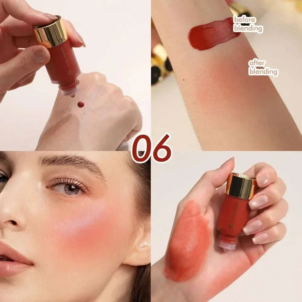 Dropper Liquid Blush Facial Rouge Contouring Brighten Plumper Nude Smooth Blush Stick Moisturize Lasting Good Complexion Makeup - M & M Global