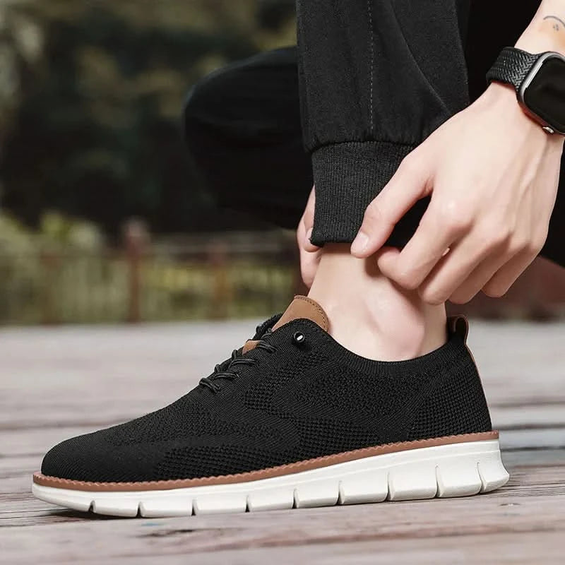 YRZL Men Casual Sports Shoes Anti Slip Wear-Resistant Breathable Cushioning Color Blocking Design Versatile Casual Sports Shoes - M & M Global