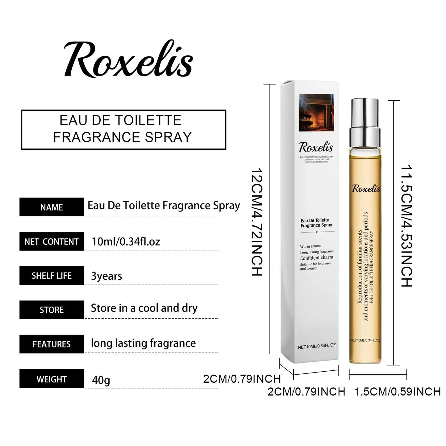 Roxelis Eau De Toilette Fragrance Spray Perfume Halloween Atmosphere Perfume Men's perfume Long Lasting Light Fragrance 0.34 OZ - M & M Global