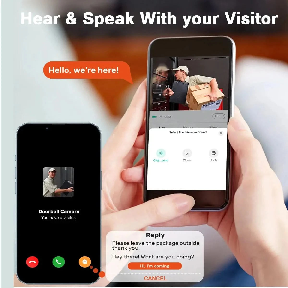Tuya Smart Video Doorbell Camera HD Wireless doorbell for Home Security, Night Vision, Voice Change, 2-Way Audio, Waterproof - M & M Global