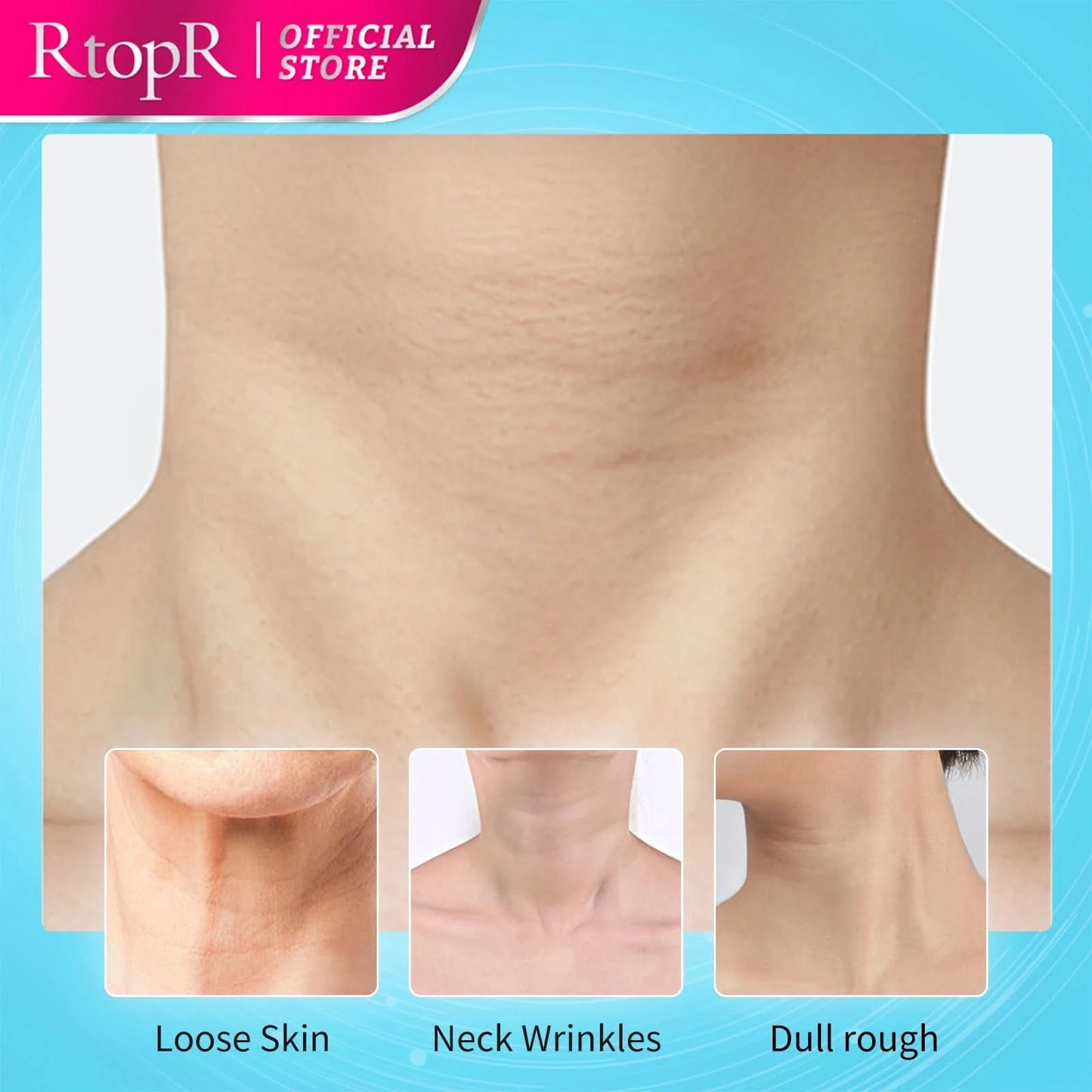 RtopR Neck Firming Wrinkle Remover Cream Rejuvenation Firming Skin Whitening Moisturizing Shape Beauty Neck Skin Care Products - M & M Global