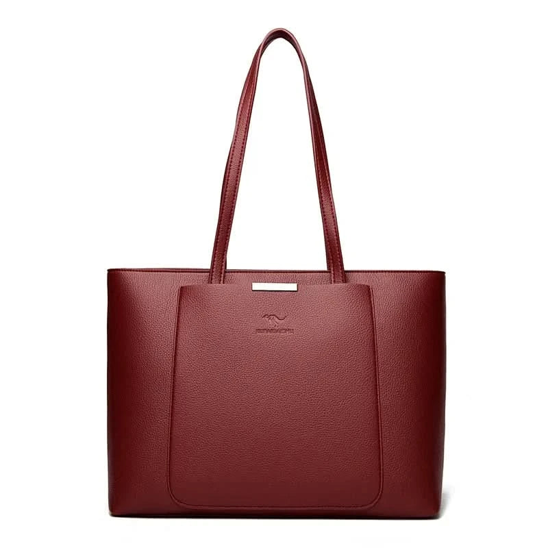 Solid Color Luxury Handbag Women Bags Designer HIgh Quality Leather Shoulder Bags for Women 2024 High Capacity Shopping Tote Bag - M & M Global