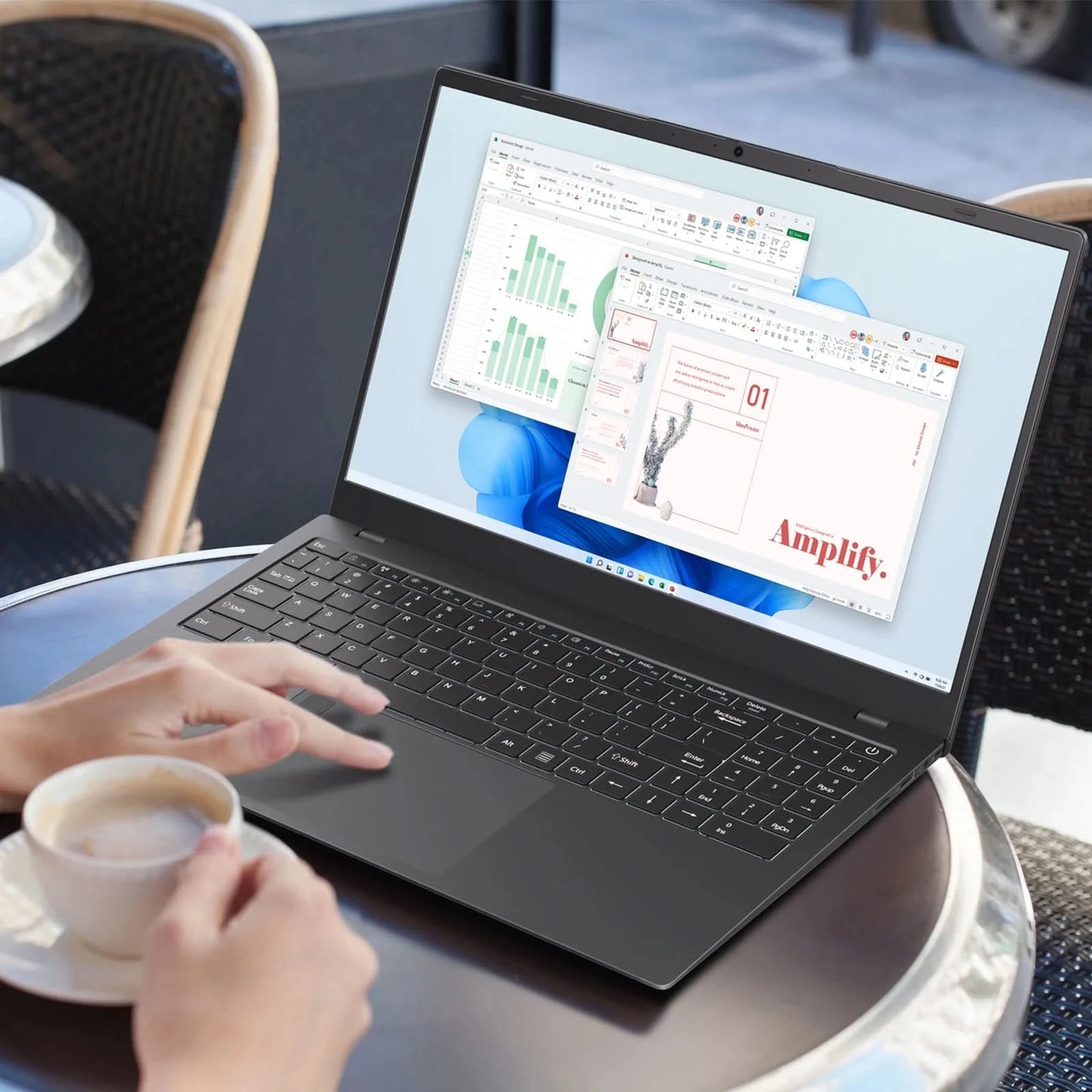 15.6 Inch Business Laptop Notebook PC CPU N5095 16GB RAM 1TB SSD Storage Windows 11 Fingerprint Recognition Backlit Keyboard